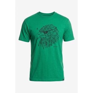 Quiksilver Mens Green Eagle Graphic Slim Fit Short Sleeve T-Shirt Large